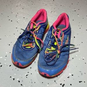 Fila Women’s Running Shoes Size 6 Blue Neon Green Pink